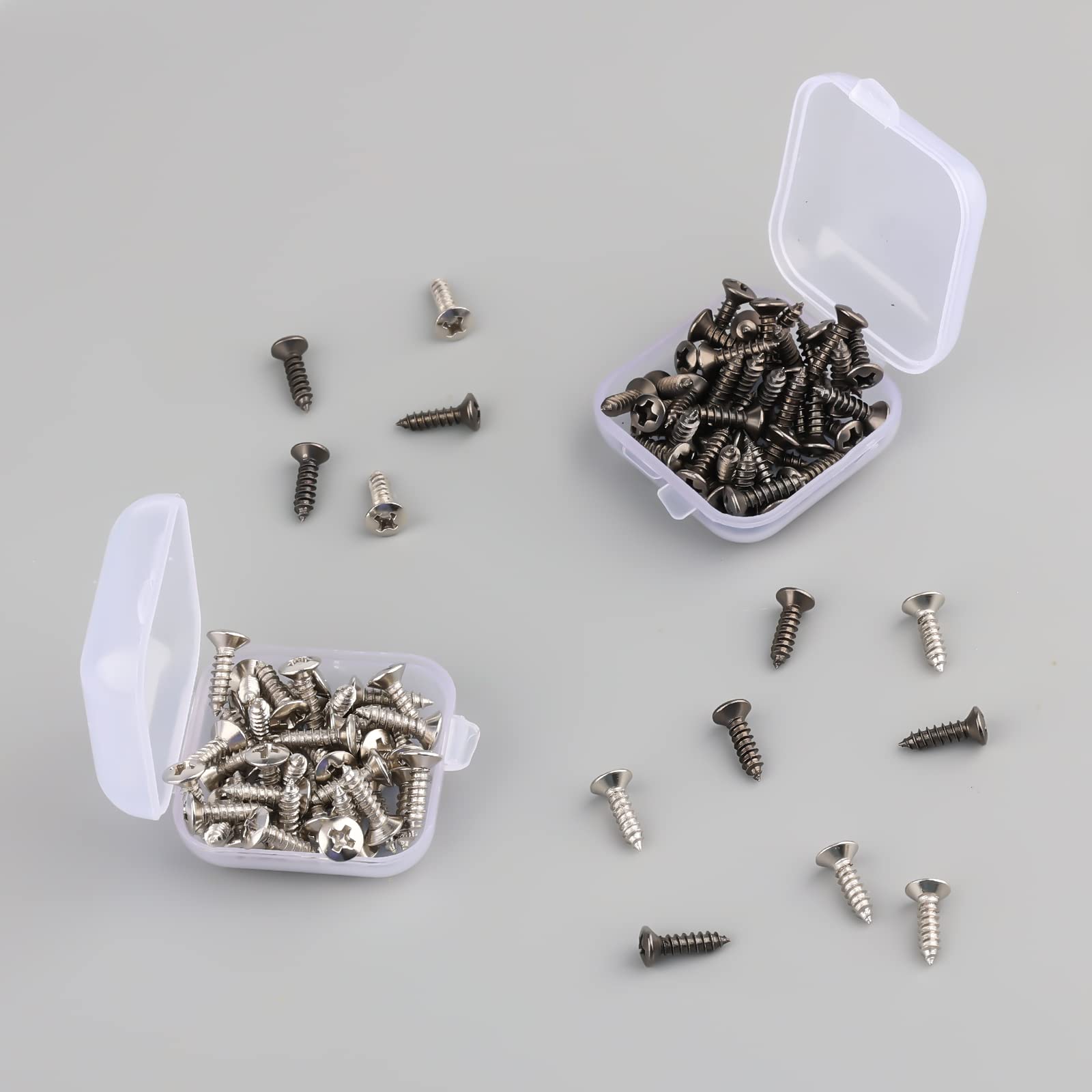 SAVITA 100 Pcs Guitar Pickguard Screws, Bass Pickguard Screw Set, Guitar Mounting Screws for Electric Guitar Electric Bass Guard